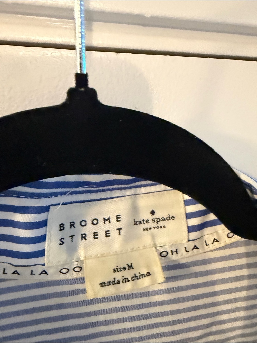 kate spade Blue and White Striped Shirt Dress - Picture 3 of 3